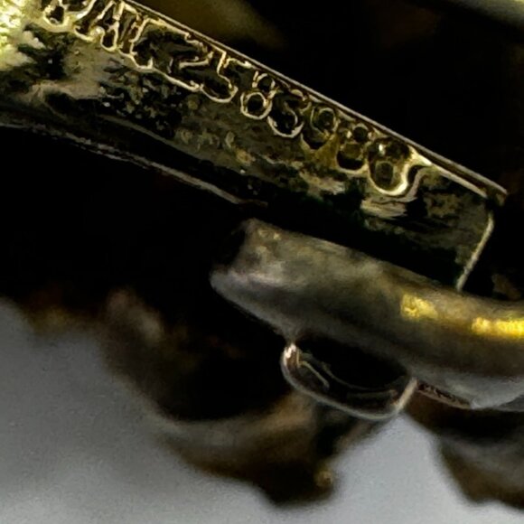 Vintage Earrings Signed "SHERMAN" Crescent Shape Round Baguette Crystals - Picture 8 of 10